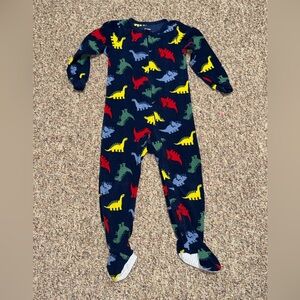 Boys, girls size 4T Absorba Multicolor Dinosaur Kids Footie Pajama sleep bed